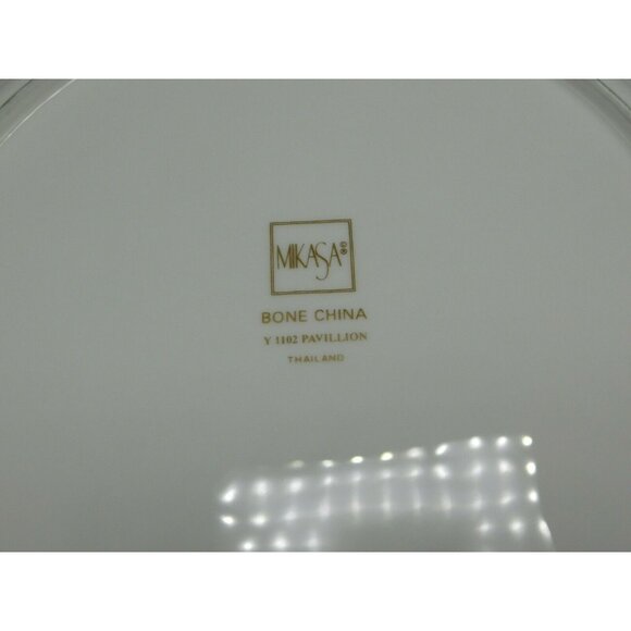 Mikasa Bone China Pavillion Y1102 Dinner Plate 10 3/4" Beige Trim Elegant Design - Picture 5 of 5
